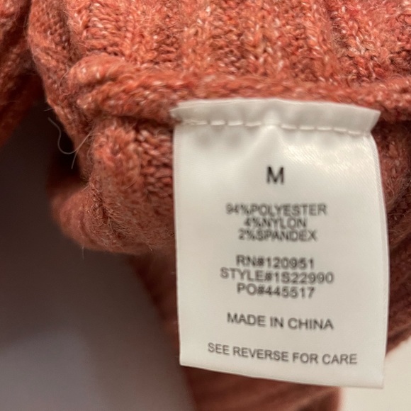 NWT Medium Pink Rose Brand Sweater. Color Soft Bronze - Picture 3 of 7